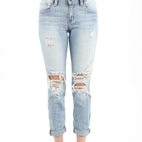 eunina Denim - nwt EUNINA MIA DENIM CROPPED distressed jeans 1-15